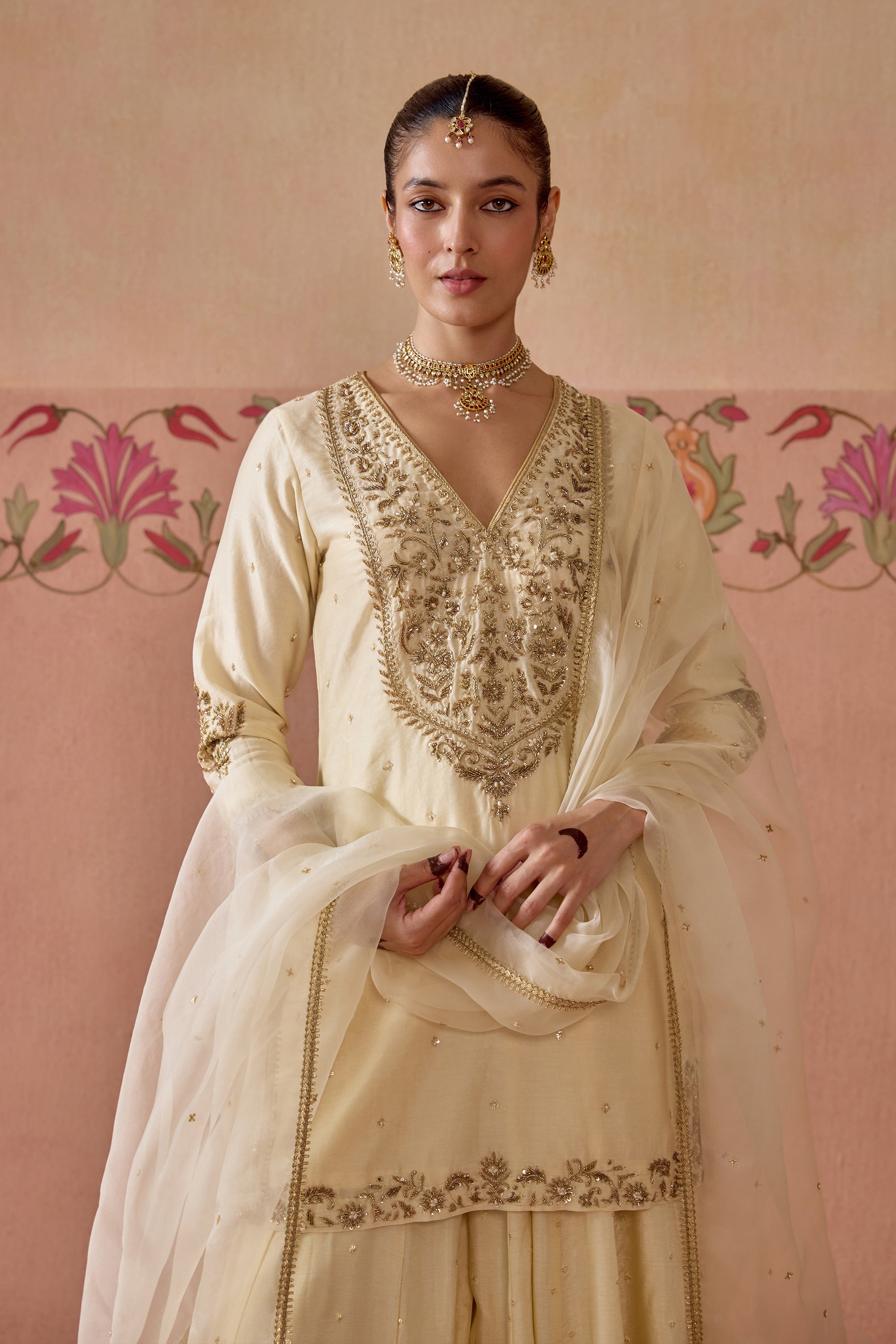 Gulnaar Sharara Set - D