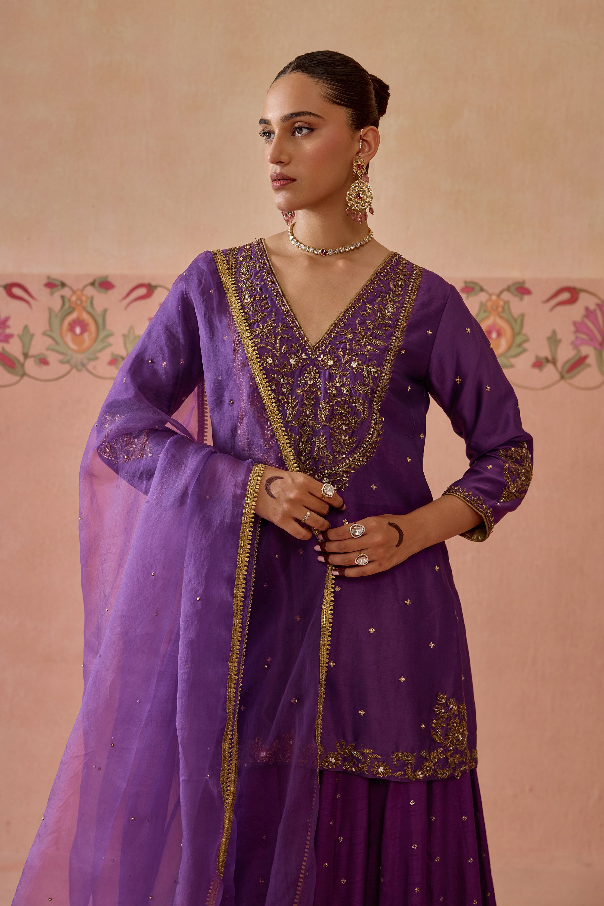 Gulnaar Sharara Set - D