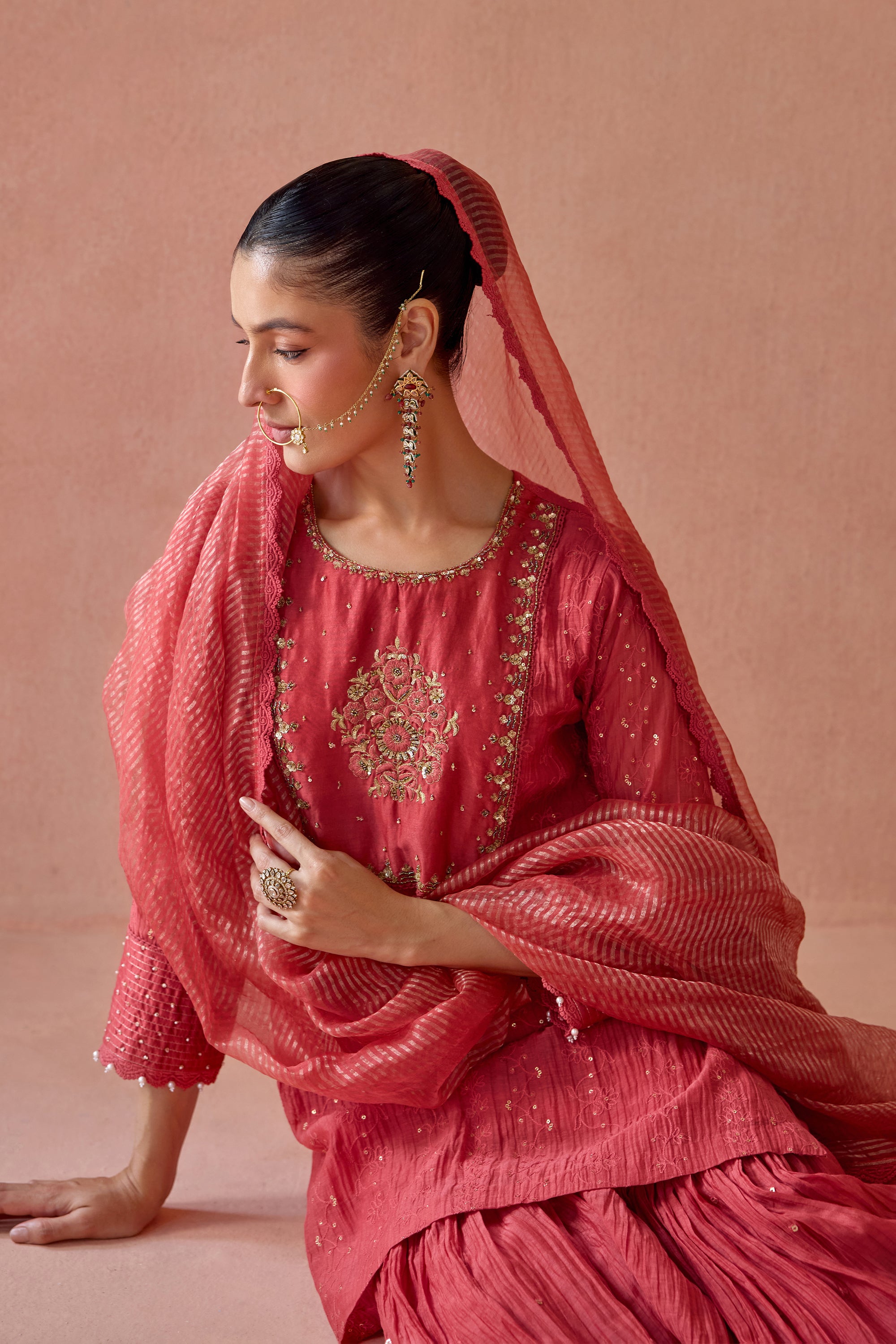 Ruh Gharara Set - F