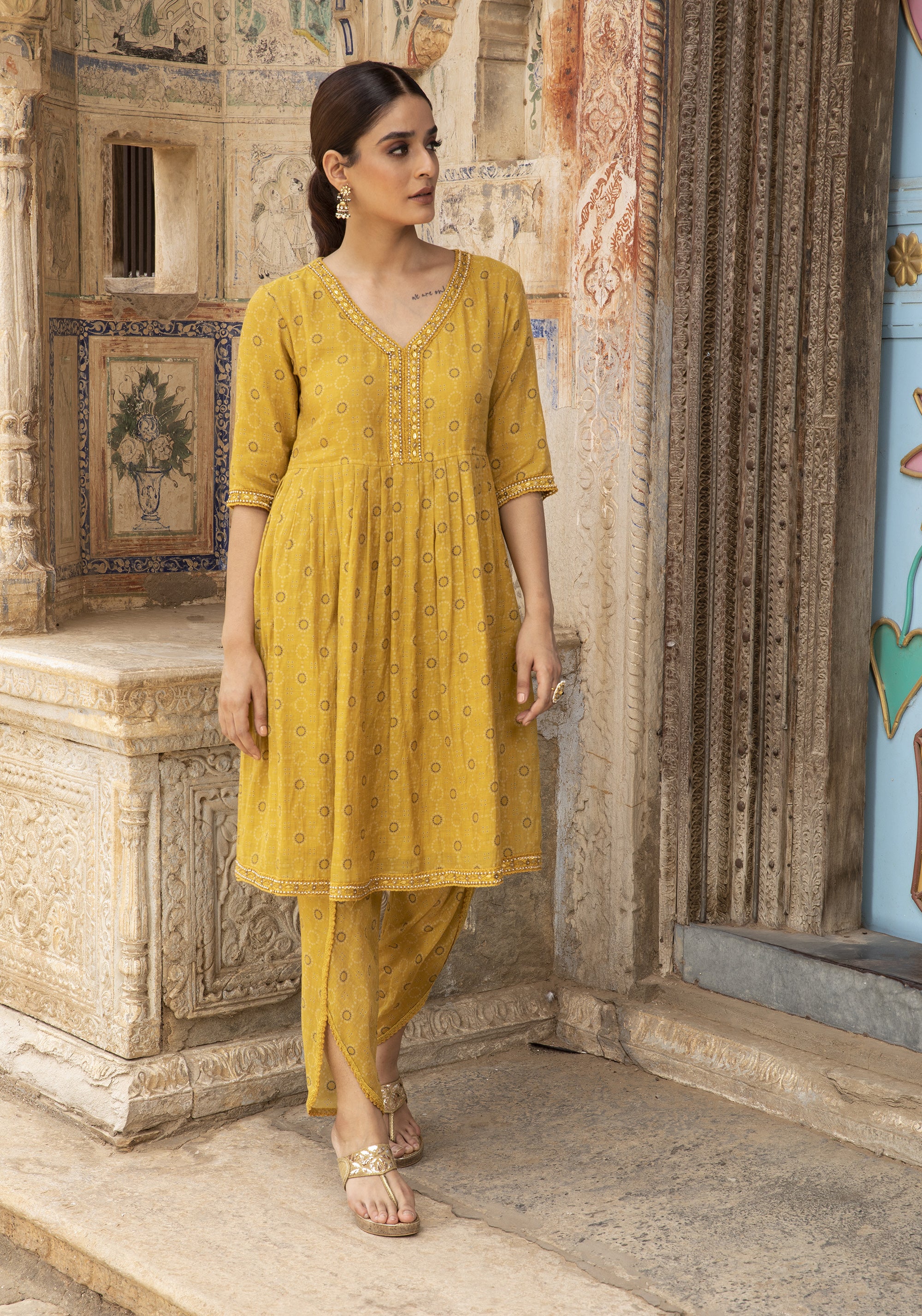 Yellow_Tissue_Chanderi_Dhoti_Set_Kritika_Dawar