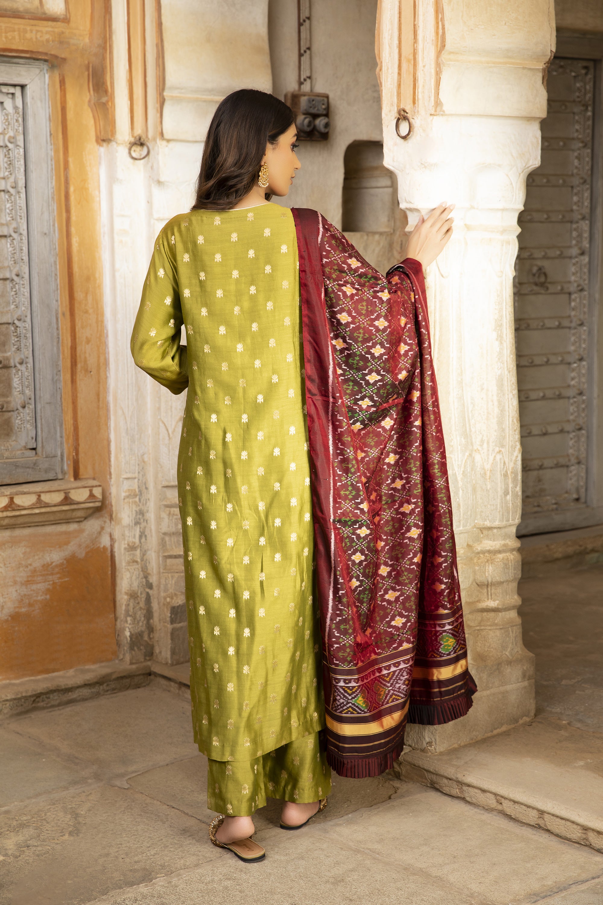 Mehendi_Green_Hand_Embroidered_Angrakha_Set_Kritika_Dawar