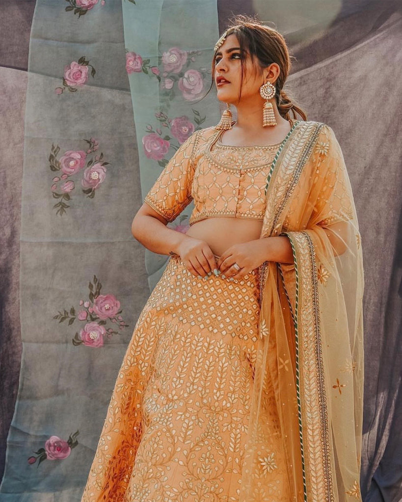 Influencer Kritika Khurana Wearing Lehenga in Kritika Dawar